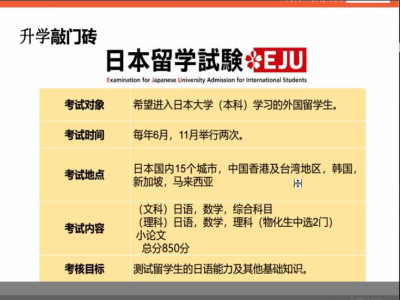 日本留學(xué)生考試（EJU）—我需要考多少分？